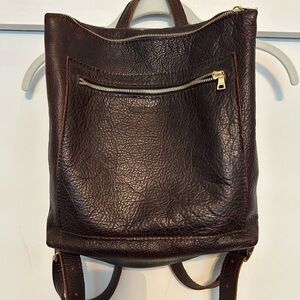 PLG Tote Backpack color is Cold Brew